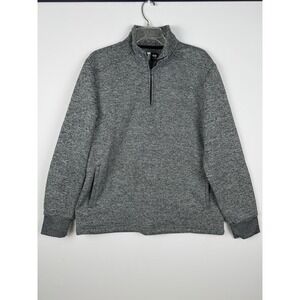 Leg3nd 1/4 Zip‎ Gray Men's Pullerover sweatshirt Size XL